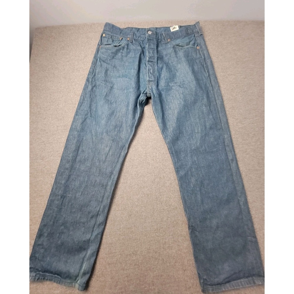 Levi's 501 Jeans Mens 40x32 Blue Denim Straight Fit Red Tab Americana Streetwear